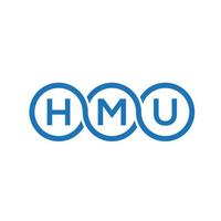 HMU letter logo design on white background. HMU creative initials letter logo concept. HMU letter design. vector