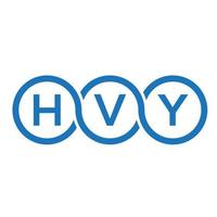 diseño de logotipo de letra hvy sobre fondo blanco. concepto de logotipo de letra de iniciales creativas hvy. diseño de letra hvy. vector