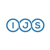 IJS letter logo design on white background. IJS creative initials letter logo concept. IJS letter design. vector
