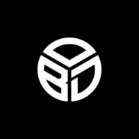 OBD letter logo design on black background. OBD creative initials letter logo concept. OBD letter design. vector