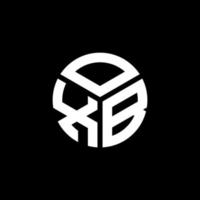 OXB letter logo design on black background. OXB creative initials letter logo concept. OXB letter design. vector