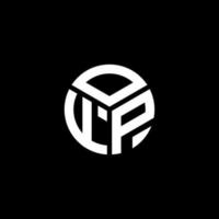 OFP letter logo design on black background. OFP creative initials letter logo concept. OFP letter design. vector