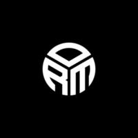 ORM letter logo design on black background. ORM creative initials letter logo concept. ORM letter design. vector