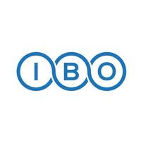 diseño de logotipo de letra ibo sobre fondo blanco. concepto de logotipo de letra de iniciales creativas de ibo. diseño de letras ibo. vector