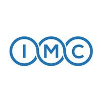 diseño de logotipo de letra imc sobre fondo blanco. concepto de logotipo de letra de iniciales creativas imc. diseño de letras imc. vector