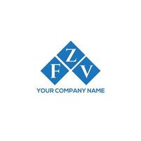 FZV letter logo design on white background. FZV creative initials letter logo concept. FZV letter design. vector