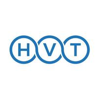 diseño de logotipo de letra hvt sobre fondo blanco. concepto de logotipo de letra de iniciales creativas hvt. diseño de letras hvt. vector