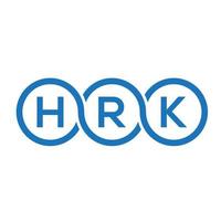 diseño de logotipo de letra hrk sobre fondo blanco. concepto de logotipo de letra de iniciales creativas hrk. diseño de letras hrk. vector