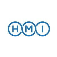 HMI letter logo design on white background. HMI creative initials letter logo concept. HMI letter design. vector