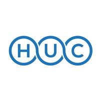 diseño de logotipo de letra huc sobre fondo blanco. concepto de logotipo de letra de iniciales creativas huc. diseño de letras huc. vector