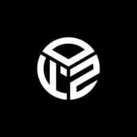 OFZ letter logo design on black background. OFZ creative initials letter logo concept. OFZ letter design. vector