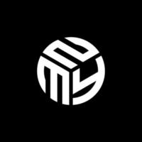 NMY letter logo design on black background. NMY creative initials letter logo concept. NMY letter design. vector