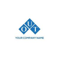 OUT letter logo design on white background. OUT creative initials letter logo concept. OUT letter design. vector