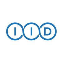diseño de logotipo de letra iid sobre fondo blanco. concepto de logotipo de letra de iniciales creativas iid. diseño de letras iid. vector