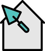 house trowel vector illustration on a background.Premium quality symbols.vector icons for concept and graphic design.