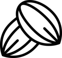 ilustración vectorial de almendras en un fondo. símbolos de calidad premium. iconos vectoriales para concepto y diseño gráfico. vector