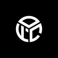 diseño de logotipo de letra ofc sobre fondo negro. concepto de logotipo de letra de iniciales creativas de ofc. diseño de letras ofc. vector