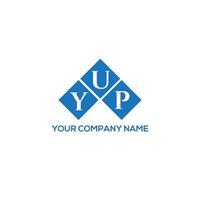 YUP creative initials letter logo concept. YUP letter design.YUP letter logo design on white background. YUP creative initials letter logo concept. YUP letter design. vector