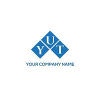 YUT creative initials letter logo concept. YUT letter design.YUT letter logo design on white background. YUT creative initials letter logo concept. YUT letter design. vector