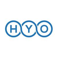 HYO letter logo design on white background. HYO creative initials letter logo concept. HYO letter design. vector