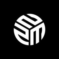 NZM letter logo design on black background. NZM creative initials letter logo concept. NZM letter design. vector