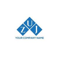 ZUJ letter logo design on white background. ZUJ creative initials letter logo concept. ZUJ letter design. vector