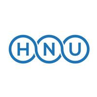 HNU letter logo design on white background. HNU creative initials letter logo concept. HNU letter design. vector