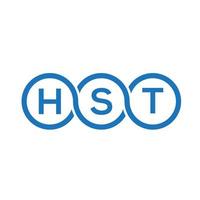 diseño de logotipo de letra hst sobre fondo blanco. concepto de logotipo de letra de iniciales creativas hst. diseño de letra hst. vector