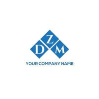 DZM letter logo design on white background. DZM creative initials letter logo concept. DZM letter design. vector