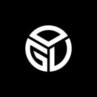 OGV letter logo design on black background. OGV creative initials letter logo concept. OGV letter design. vector