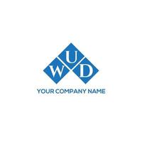 WUD letter logo design on white background. WUD creative initials letter logo concept. WUD letter design. vector