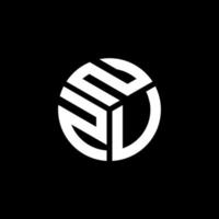 NZV letter logo design on black background. NZV creative initials letter logo concept. NZV letter design. vector