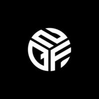 diseño de logotipo de letra nqf sobre fondo negro. concepto de logotipo de letra de iniciales creativas nqf. diseño de letras nqf. vector