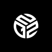 diseño de logotipo de letra nqz sobre fondo negro. concepto de logotipo de letra de iniciales creativas nqz. diseño de letras nqz. vector
