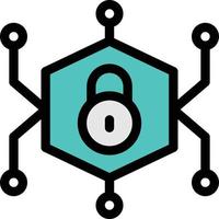 blockchain lock vector illustration on a background.Premium quality symbols. vector icons for concept and graphic design.