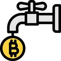 tap bitcoin vector illustration on a background.Premium quality symbols. vector icons for concept and graphic design.