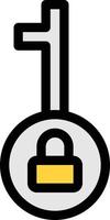 key lock vector illustration on a background.Premium quality symbols. vector icons for concept and graphic design.