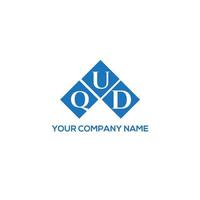 QUD creative initials letter logo concept. QUD letter design.QUD letter logo design on white background. QUD creative initials letter logo concept. QUD letter design. vector