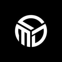 Diseño de logotipo de letra lmd sobre fondo negro. Concepto de logotipo de letra de iniciales creativas lmd. diseño de letras lmd. vector