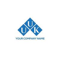 diseño del logotipo de la letra uuk sobre fondo blanco. concepto de logotipo de letra de iniciales creativas uuk. diseño de letras uuk. vector