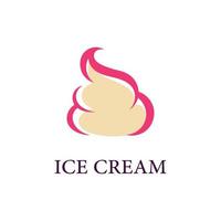 Ice Cream logo vector  frozen ice cupcake