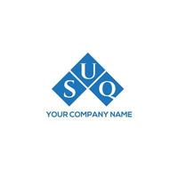 SUQ letter logo design on white background. SUQ creative initials letter logo concept. SUQ letter design. vector