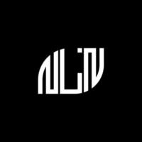 diseño de logotipo de letra nln sobre fondo negro. nln concepto de logotipo de letra de iniciales creativas. diseño de letras nln. vector