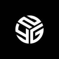 NYG letter logo design on black background. NYG creative initials letter logo concept. NYG letter design. vector