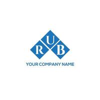 URB letter logo design on WHITE background. URB creative initials letter logo concept. URB letter design. vector