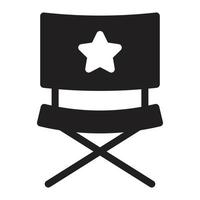 ilustración de vector de asiento de cine en un fondo. símbolos de calidad premium. iconos vectoriales para concepto y diseño gráfico.