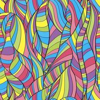 Seamless background with abstract waves. Freehand illustration vector