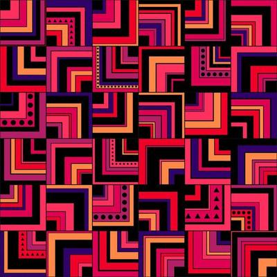 Seamless geometric pattern  background with squares, circles and triangles
