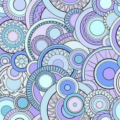 Seamless background with geometric pattern. Oval and circle shapes