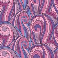 Seamless background with abstract waves. Freehand illustration vector